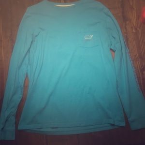 Baby Blue long sleeve vineyard tee